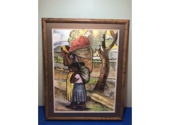 (Diego Rivera) Well Sought After And Listed Artist ,Signed Lower Right & Dated 1941