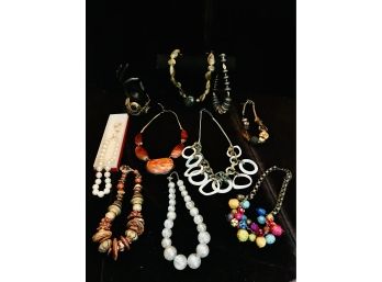 Unique Lot Of Fantastic Chunky Bracelets And Necklaces