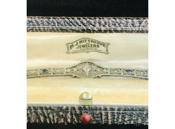 Wonderful! Antique Filigree Diamond/Gold Bracelet