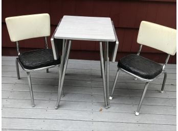 Super Cool Mid Century Modern Dropleaf Cafe Table And Chairs