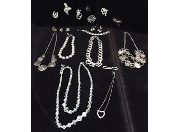Sparkling Lot Of Costume Jewelry