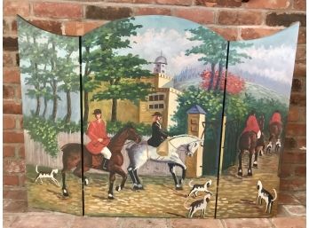 Hand Painted Fireplace Screen
