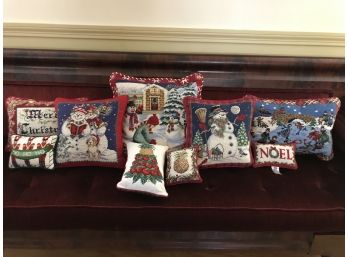 9 Magical Needlepoint Christmas Accent Pillows