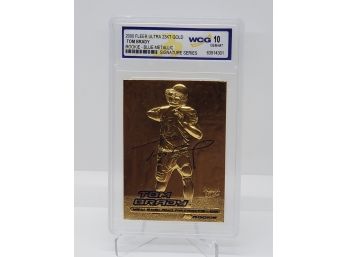 2000 Fleer Ultra 23kt Gold Signature Series Tom Brady Rookie Card Graded 10 Gem Mint