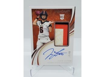 2020 Immaculate Jake Luton RPA Rookie Patch Auto /49