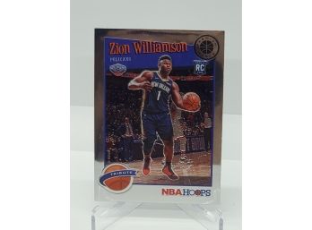 Zion Williamson NBA Hoops Premium Stock Rookie Card
