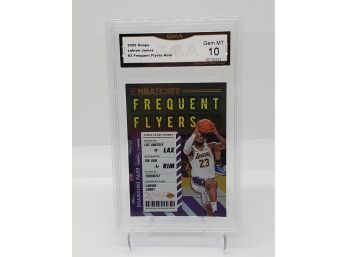 2020 Hoops Frequent Flyers Holo Lebron James Graded 10 Gem Mint