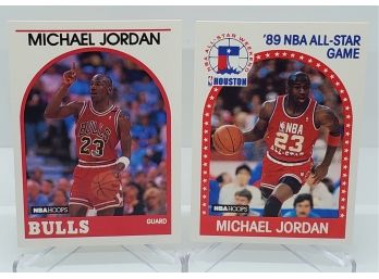 Lot Of 2 1990 NBA Hoops Michael Jordan Cards