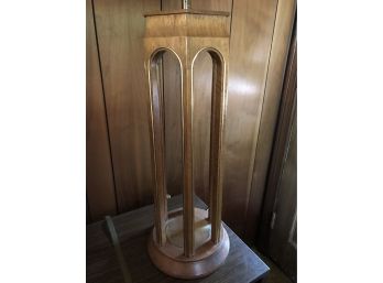 Mid Century Wooden Table Lamp Very Large 46' High