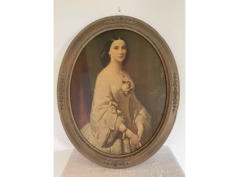 Erich Corners Southern Belle Lithograph Large Oval 26 X 32