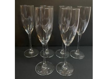 Set Of 6 Vintage Luminarc Champagne Glasses, France