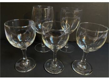 5 Vintage Assorted Wine Glasses