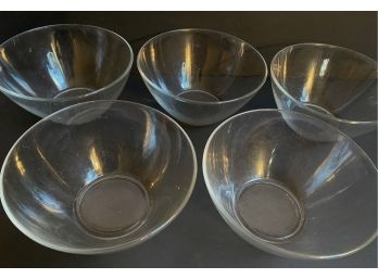 5 Vintage Arcoroc Glass Bowls, France