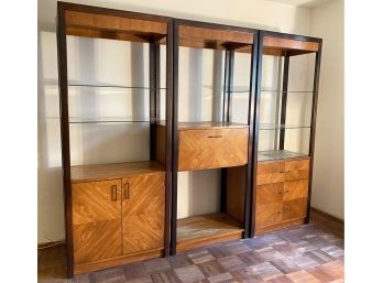 Mid Century Modern American Of Martinsville Adjustable Shelf With Cabinet (Left Unit Of 3 Piece Set Only)