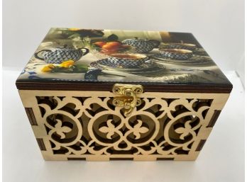 Russian Wooden Potpourri Box, Never Used