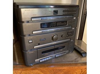 Sharp SG-2850AV Stereo System: Turntable, Tape Deck, 5-Disc CD Player, Synthesizer Amp & Remote