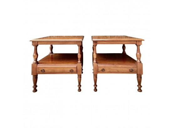 Pair Of Pennsylvania House One Drawer Side Tables