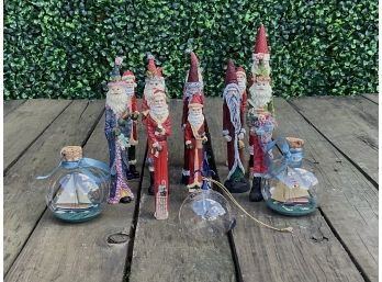 Nautical Ornaments And Santa Figurines