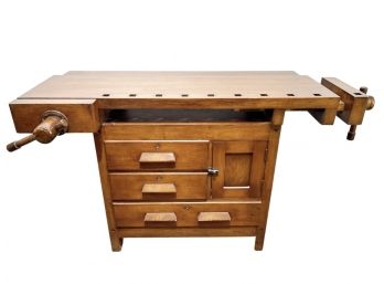 Hammacher Schlemmer Work Bench Finished To Be Used As A Bar