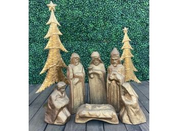 Gold Nativity AND Christmas Decor