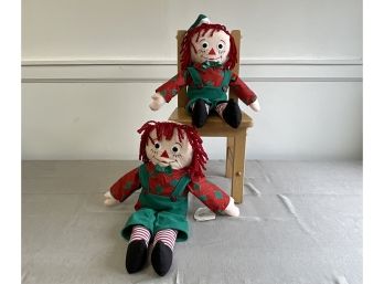 Pair Of Raggedy Andy Dolls