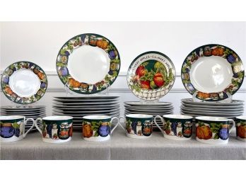 Classic Country Style Dinner Service By Gibson With Jam And Jelly Motif