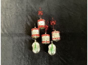 Six Delicate Vintage Ornaments