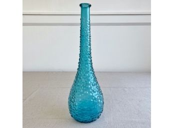 Tall Vintage Turquoise Bubble Vase