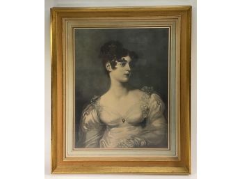 Nicely Framed Print Of Victorian Woman
