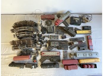 Collection Of Vintage Trains, Train Tracks And Accessories By Lionell And More