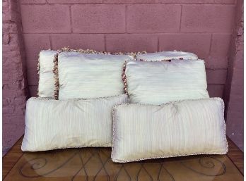 Six Coordinating Silk Pillows
