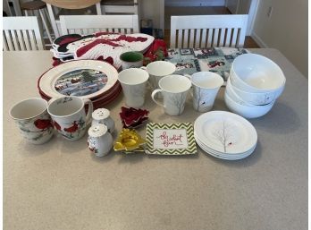 Christmas Is Right Around The Corner Dishes, Bowls, Mugs, Placemats