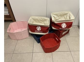 Lot Of 6 Storage Baskets