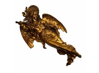 Vintage Wall Hanging Gold Angel