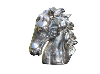 Metal Horse Head Statue