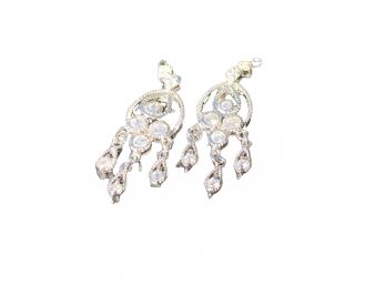 Pair Of  CZ Earings Marked '925'