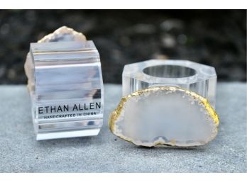 Ethan Allen Narissa Agate Napkin Rings