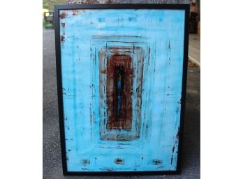 Framed Abstract Painting Signed By Artist