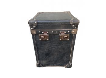 Handsome Bond Street Leather Trunk Style Side Table