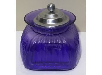 Attractive Colored Glass Deep Purple Ginger Jar