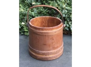 Antique Wooden Milk Bucket