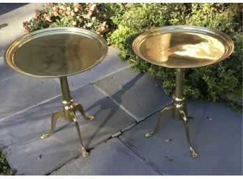 PR. Fantastic Solid Brass Pedestal Round Tables