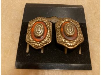 Vintage Gold Tone Clip On Earrings (NWTS)