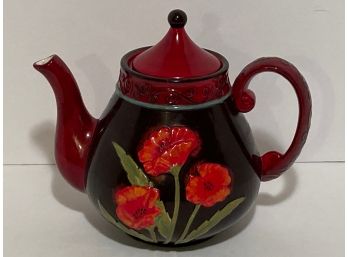 Bella Casa By Gantz Ceramic Floral Teapot