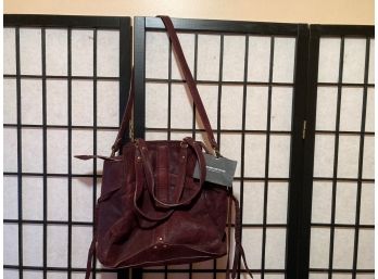 Vintage Burgundy Jerome Dreyfuss Suede Anatole (?) Bag - Comes With Protector Bag