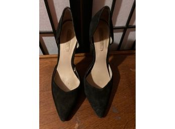 Zara Woman's Black Suede High Heeled Shoe (Size39)
