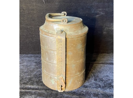 Antique Copper Stacking Lunch Carrier