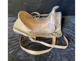 Vintage Leather Pony Saddle