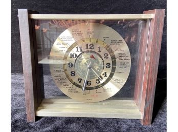 Quartz World Time Mantle Clock