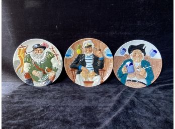 Three Davenport Pottery Toby Plates